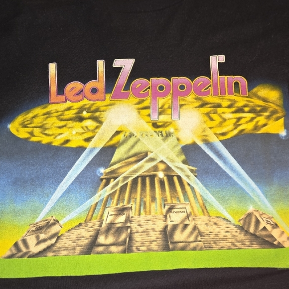 Tultex Black Led Zeppelin Long Sleeve Tee - Picture 4 of 4